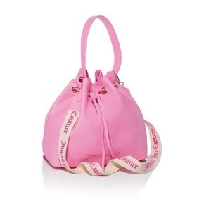 NWT Juicy Couture Vibrant Pink Drawstring Bucket Two-way Bag